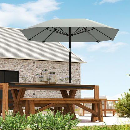 Parasol – Zonnescherm – Terrasparasol – Buitenparasol – Verstelbare Parasol – 2,3 Meter Diameter – Aluminium Frame Met Fiberglas