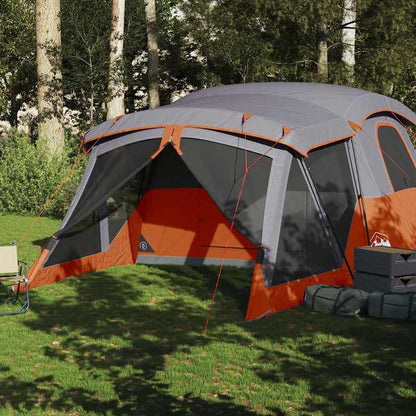 4-persoonstent – Kampeertent – Koepeltent – Iglo Tent – Festival Tent – Oranje Kleur – Duurzaam Polyester – Voorzien Van Voorkamer