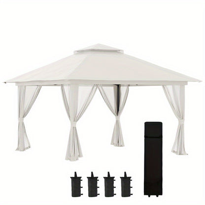 Partytent – Vouwtent – Paviljoen – Easy-Up Tent – Tuintent – 4x4 Meter – UV Bescherming – Verstelbare Hoogte