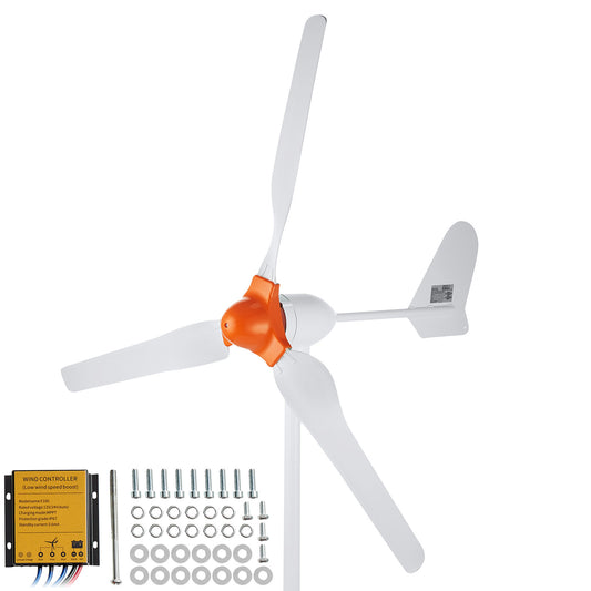 Windmolen – Windturbine – Windgenerator – Duurzame Energie Generator – Windkracht Generator – 800W Vermogen – 3-Blads Glasvezel Nylon