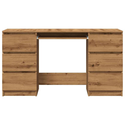 Bureau – Bureaublad – Werktafel – Schrijftafel – Kantoormeubel – 6 Lades – Hoogwaardig Behandeld Hout – Ruim Werkoppervlak