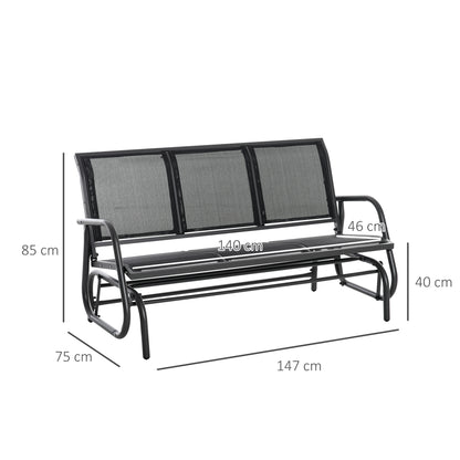 Tuinschommelbank – Tuinbank – Schommelstoel – Tuinmeubel – Loungestoel – Metalen Frame – Ademend Mesh – 2 Personen – Draagvermogen 200 kg