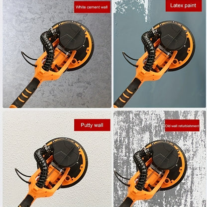 Elektrische Gipsplaat Schuurmachine – Gipsplaten Schuurmachine – Muur Schuurmachine – Plafond Schuurmachine – Stofzuiger Schuurmachine – 220V – 1390W Vermogen – 225mm Schuuroppervlak met Zelfzuigend Stofafzuigsysteem