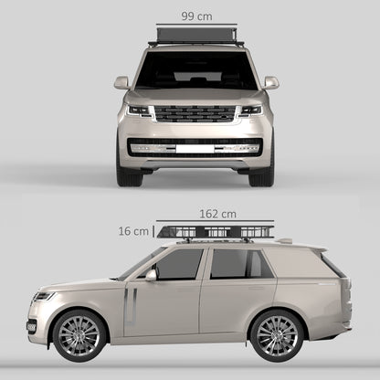Universele Dakkofferdrager – Dakdrager – Bagagedrager – Roof Rack – Auto Dakrek – Robuust Metalen Frame – Maximale Draagkracht 100 kg – Zwart – 162x99x16 cm