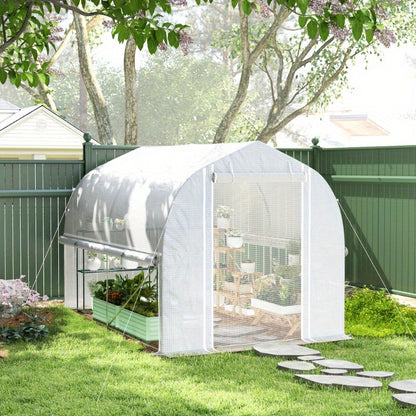 Kas – Tuinkas – Groentetent – Serre – Plantentent – UV-bestendig – 3x2x2m Galvaniseerd Staal Frame
