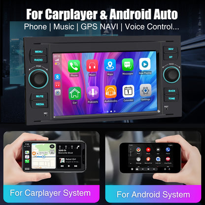 Autoradio – Car Stereo – Multimedia Speler – Auto Audio – Inbouw Radio – 7 Inch Touchscreen – Android 15 – Draadloze CarPlay & Android Auto