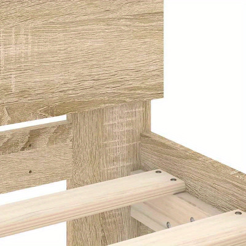 Bedframe – Eenpersoonsbed – Houten Bed – Slaapkamermeubel – Bedombouw – Sonoma Eik – 90x190 cm – Eenvoudige Montage