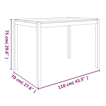 Eettafelset – Houten Tafelset – Dinerset – Eetkamerset – Set van 6 - Acaciahouten Meubel – Massief Acaciahout – Stevige Constructie