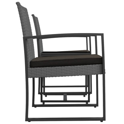 Hoektuinset – Tuinmeubel – Buitenmeubel – Loungeset – Terrasset – Donkergrijs – Duurzaam Staalframe – Comfortabele Dikke Kussens