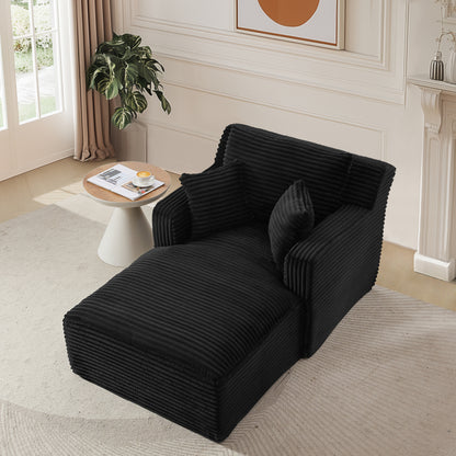 Bankbed – Slaapbank – Chaise Longue – Sofa Bed – Logeerbed – Corduroy Bekleding – Verstelbare Rugleuning – Direct Gebruiksklaar