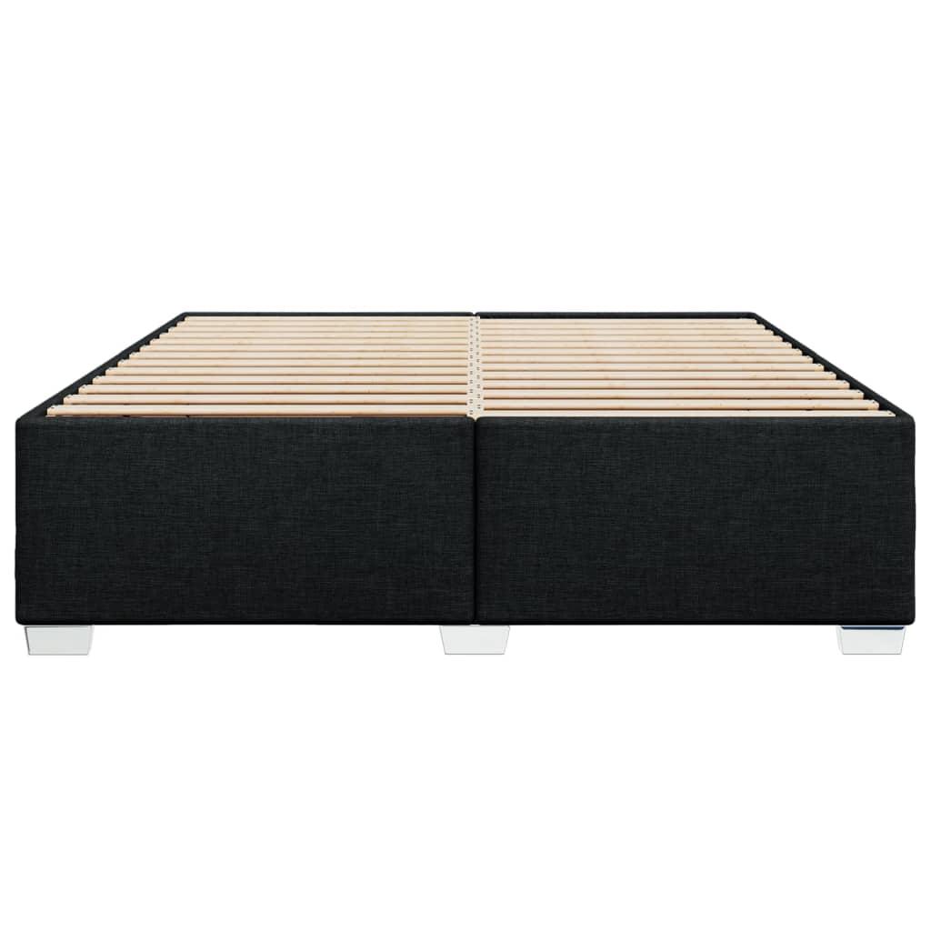 Bedframe 180x200 – Tweepersoonsbed – Ledikant – Slaapbank – Bedbodem – Zwart Stof – Houten Lattenbodem – Stevig Platform Zonder Matras