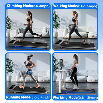 Wandelband – Loopband – Loopmachine – Compacte Wandelmachine – Draadloze Afstandsbediening – Stevig Stalen Frame - QUORE