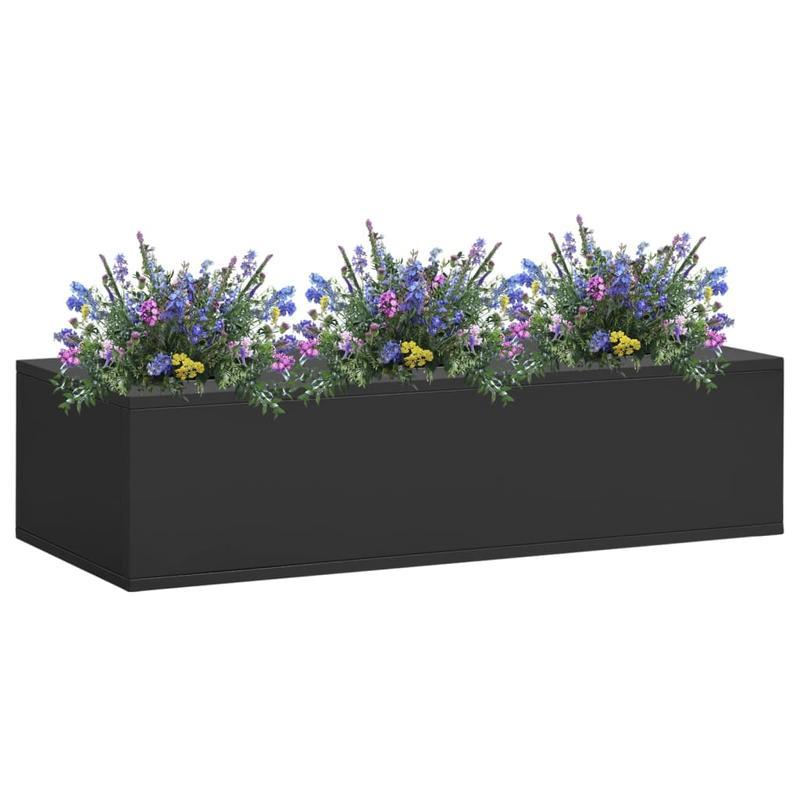 Bloembak – Plantenbak – Plantenbakje – Bloempot – Tuinbak – Stalen Bak – Antraciet – 90x40x23 cm – Duurzaam & Strak Design