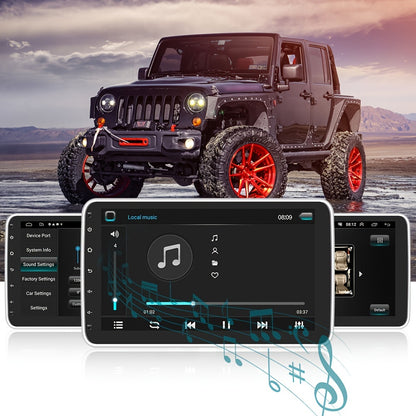 Autoradio – Car Stereo – Head Unit – Multimedia Speler – Single DIN Radio – 10 Inch Draaibaar Touchscreen – 2GB RAM 64GB Opslag