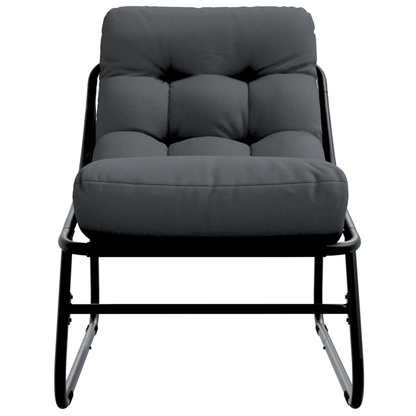 Tuinstoelen Set – Buitenstoelen – Tuinmeubelen – Balkon Stoelen – Staal Frame – Zwarte Kussens