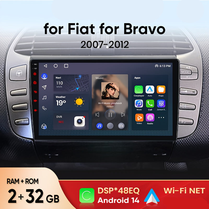 2-DIN Autoradio – Multimedia Speler – Carplay Systeem – Android Radio – GPS Navigatie – 9 Inch IPS Scherm – Draadloos WiFi & DSP Geluid