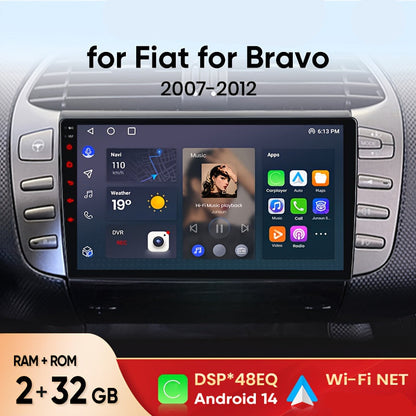 2-DIN Autoradio – Multimedia Speler – Carplay Systeem – Android Radio – GPS Navigatie – 9 Inch IPS Scherm – Draadloos WiFi & DSP Geluid