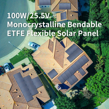Flexibel Zonnepaneel – Buigbaar Paneel – Lichtgewicht Solar – Draagbaar Zonnepaneeltje – 100W Vermogen – 3mm Dun