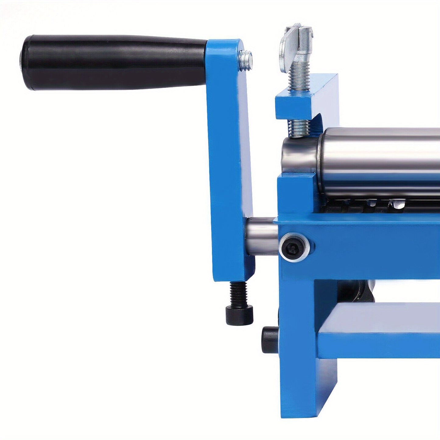 Buigmachine drie-rollen – Plaatwals – Plaatbuiger – Metaalbuiger – Buigapparaat – Handmatige bediening – Werkbreedte 300 mm – Geheel metalen constructie – Blauw