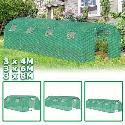 Kasje voor Tomaten – Serre – Kweekkas – Tuinkas – Groentekas – 3x4x2 Meter – Gegalvaniseerd Stalen Frame – HDPE/Ldpe Folie