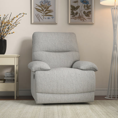 TV Fauteuil – Relaxstoel – Lounge Stoel – Draaifauteuil – Relaxfauteuil – Lichtgrijs – Verstelbare Rugleuning Tot 150° – Stevig Houten Frame Met Pocketvering