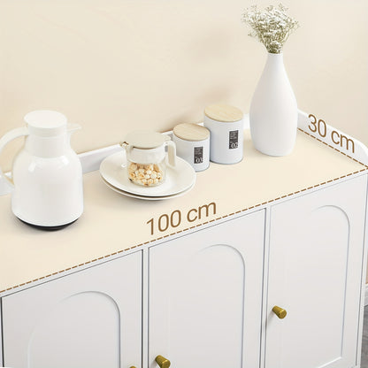 Sideboard – Opbergkast – Keukenkast – Woonkamerkast – Dressoir – 3 Deuren Met Verstelbare Planken – Compact Wit Design 30x100x80,5 cm