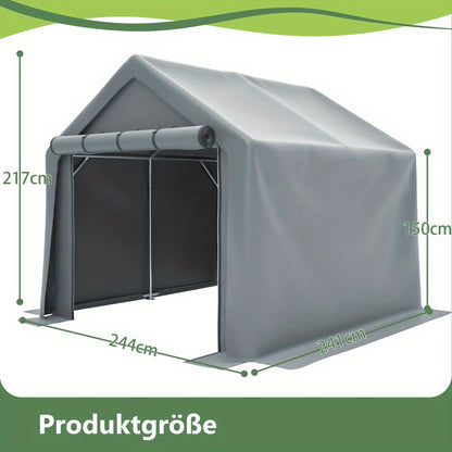 Fietskarage – Fietsenstalling – Bergingstent – Opslagtent – Fietsenberging – Ruime Afmetingen 244x241x217 cm – Stevig Metalen Frame & Waterafstotende Polyester Beschermer