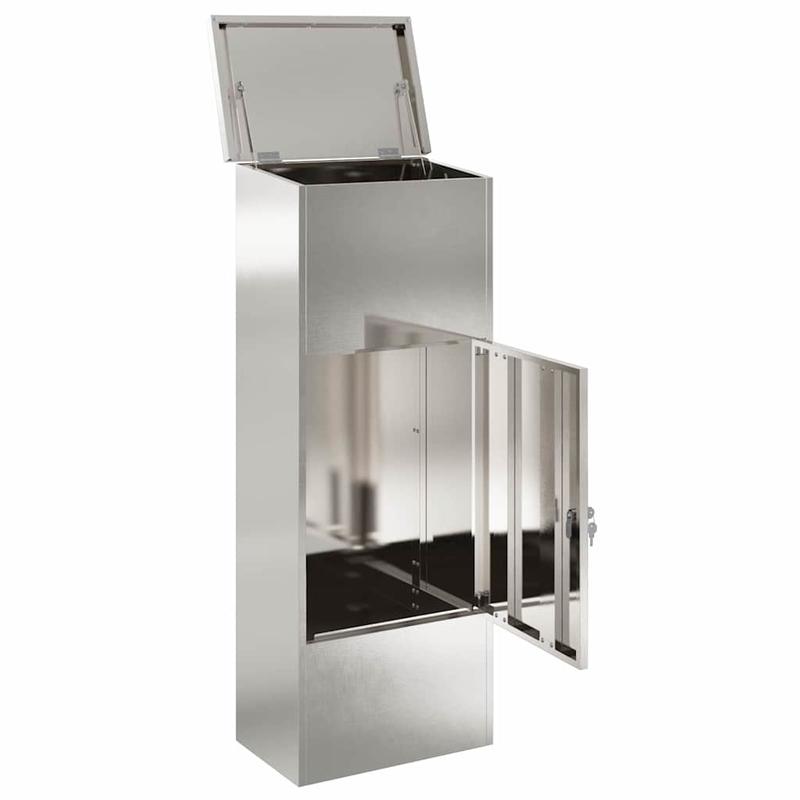 Pakketkluis – Pakketbox – Pakketbrievenbus – Pakketcontainer – Bezorgbox – Roestvrij Staal – Extra Groot 44,5x29x110,5 cm – Veilig Slot & Postgleuf