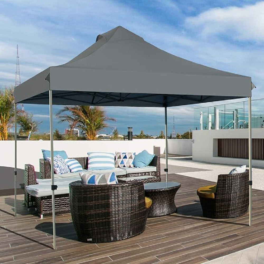 Pop-up Partytent – Vouwtent – Schaduwdoek – Buitentent – Paviljoen – Verstelbare Hoogte 305-335 cm – Stevig Metalen Frame