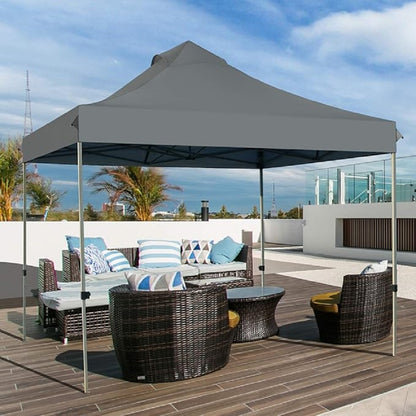 Pop-up Partytent – Vouwtent – Schaduwdoek – Buitentent – Paviljoen – Verstelbare Hoogte 305-335 cm – Stevig Metalen Frame