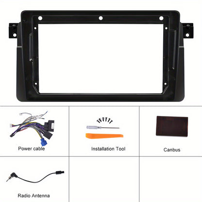 Android Autoradio BMW E46 – Dubbele Din Radio – Multimedia Systeem – Touchscreen Stereo – Navigatie Systeem – 9 Inch Display – Wireless CarPlay & Android Auto – Achteruitrijcamera met Microfoon