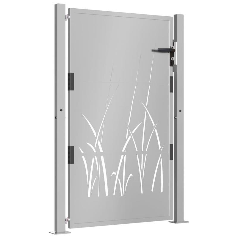 Tuinafscheiding – Tuinscherm – Schutting – Buitenmuur – Cortenstaal Bruin – Graspatroon – 105x155 cm – Weerbestendig