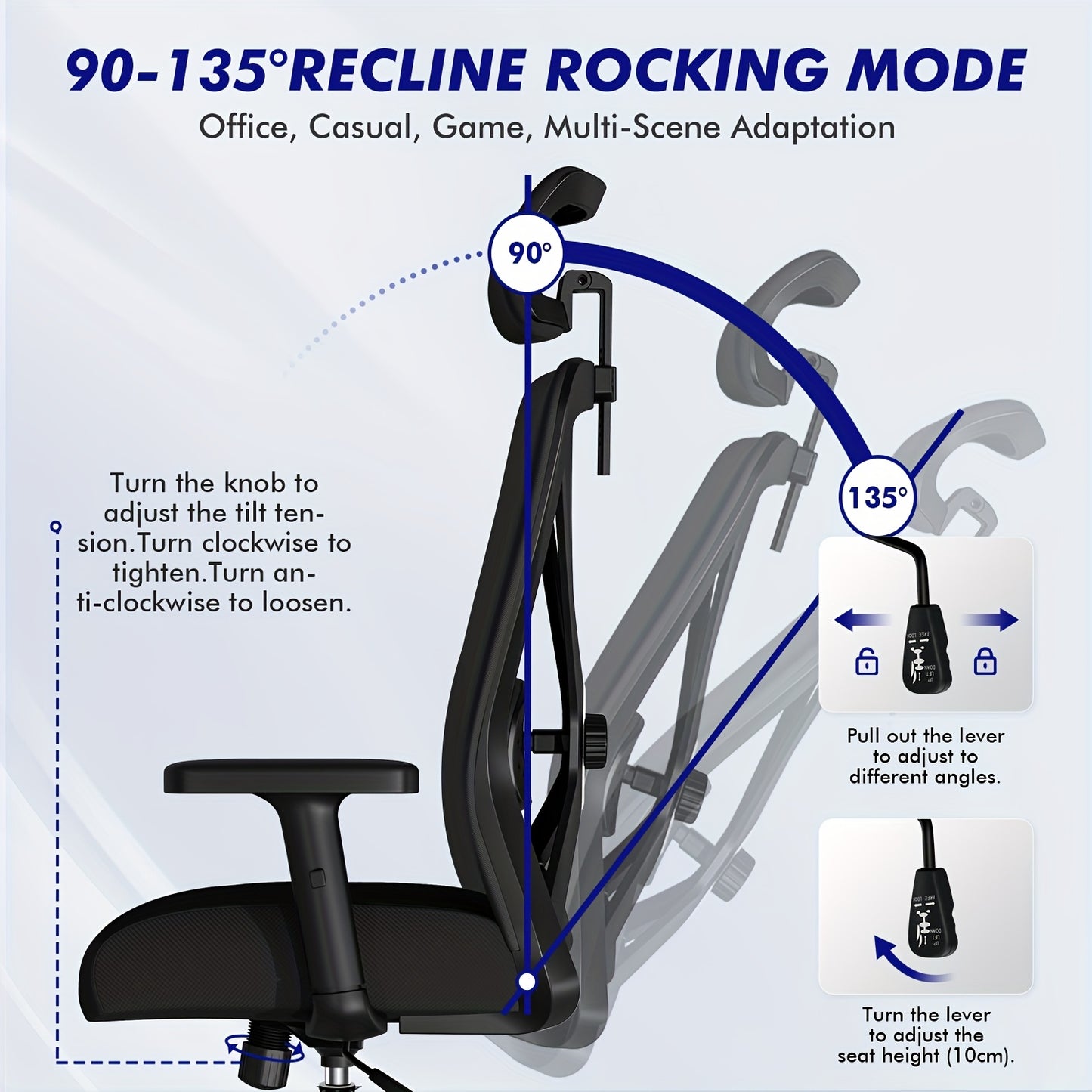 Authmic Office Chair Features Ergonomic Design With Adjustable Armrests, 3D Lumbar Support, And A Headrest. This Executive Chair Includes Swivel Functionality And A Set Of Silent Casters, Supporting Up To 200 Kg.