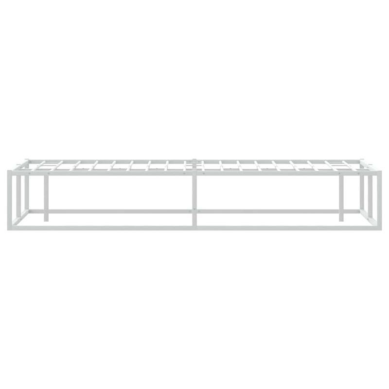 WHITE WHITE MATERASTER 120x200cm in Metal, Bed Base, Bed Frame, Minimalist Style, Modern Furniture, Metal Frame, Easy Assembly, No Mattress Included, Queen Size Bed, Modern Households, Renters