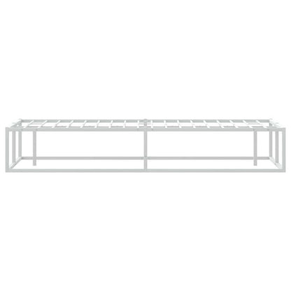 WHITE WHITE MATERASTER 120x200cm in Metal, Bed Base, Bed Frame, Minimalist Style, Modern Furniture, Metal Frame, Easy Assembly, No Mattress Included, Queen Size Bed, Modern Households, Renters