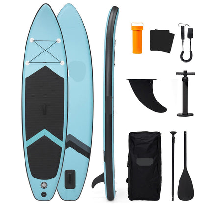 Opblaasbare SUP Board – Stand-Up Paddle Board – Peddelboard – Inflatable Board – Mintgroen Design – 285 Cm Lang – Draagkracht 150 Kg - QUORE