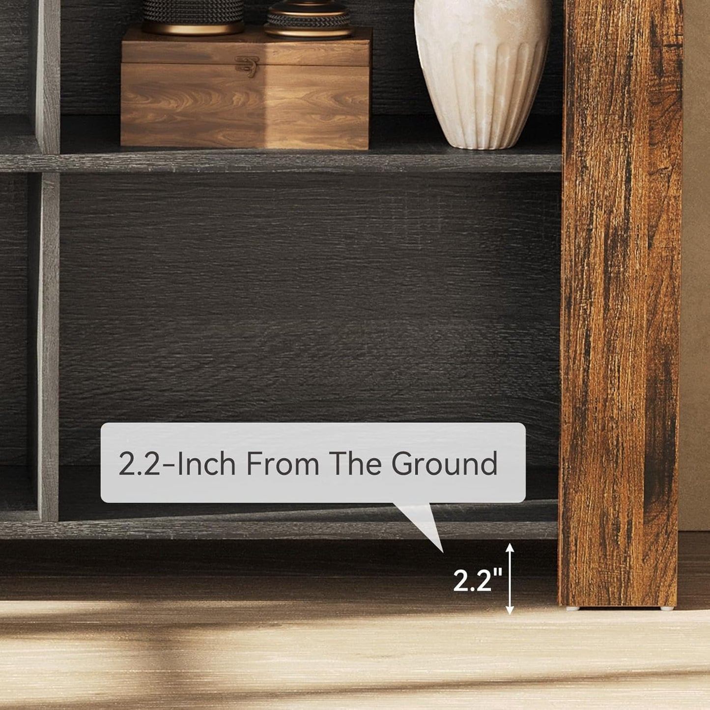 Sidetable – Consoletafel – Wandtafel – Haltafel – Bijzettafel – Landelijke Stijl – 160 cm Smal – Handgemaakt Hout Met 6 Opbergruimtes – Duurzaam & Eenvoudig Te Monteren