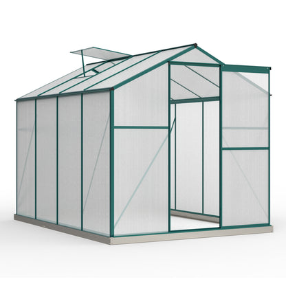 Aluminium Kweekkas – Tuinkas – Plantenkas – Groentekas – Kas Met Fundering – Groen – 4,75 m² – Stevig Aluminium Frame – Schuifdeur En Dakraam