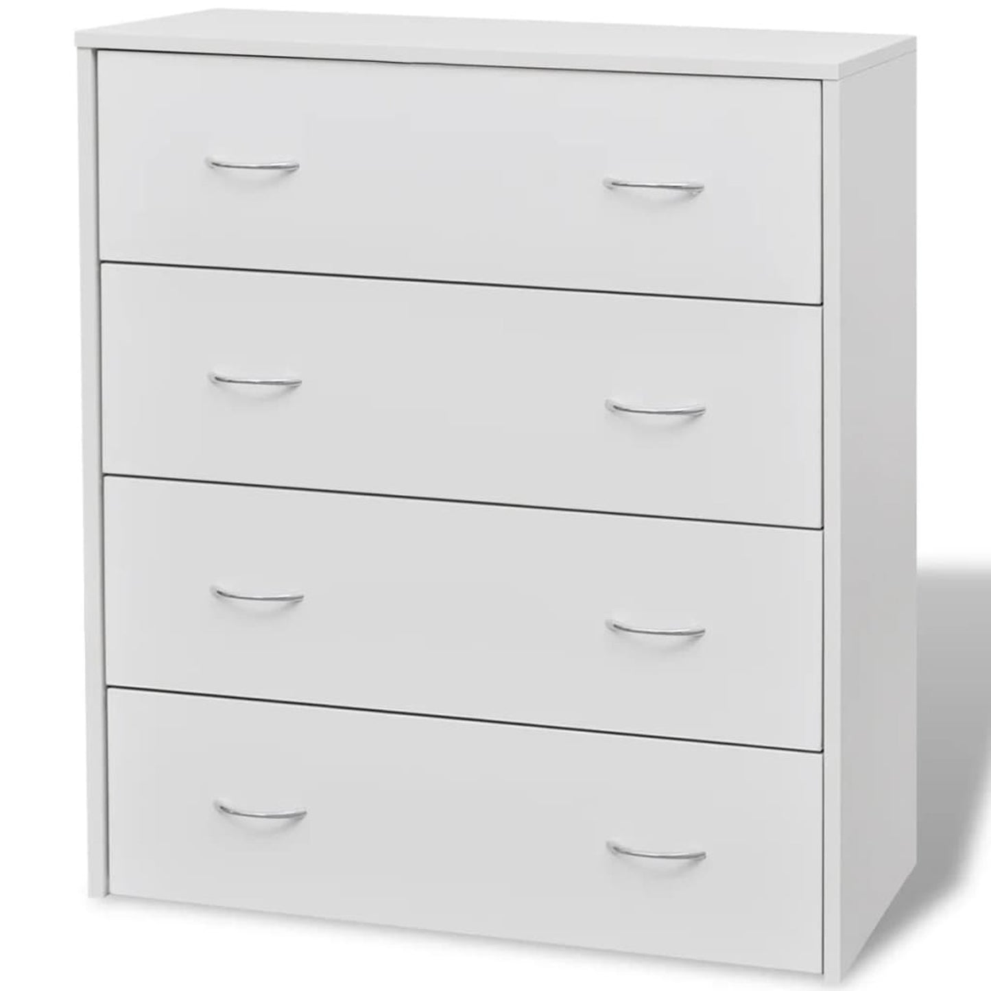 Ladeblok – Ladekast – Opbergkast – Ladekastje – Rolcontainer – 4 Lades – Compact 60x30,5x71 cm – Wit Rattan-achtig Materiaal
