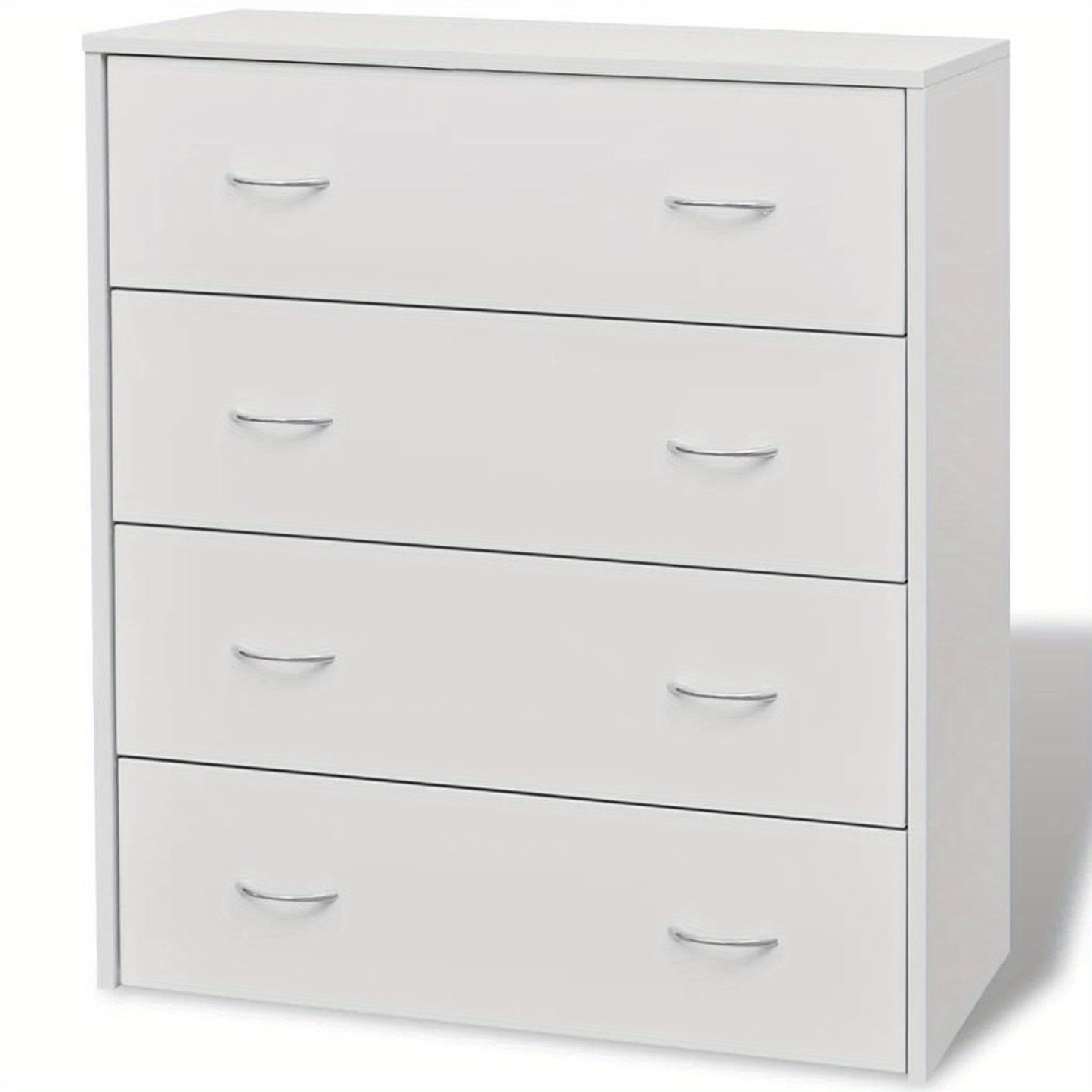 Bijzettafel – Nachtkastje – Opbergkastje – Ladeblok – Kastje – 4 Lades – Ruime Opbergruimte – Weerbestendig Wit