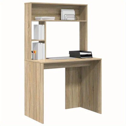 Bureau – Computertafel – Kantoortafel – Schrijftafel – Werkbureau – Sonoma Eiken – Houten Bureau Met Opbergruimte – Compact 91x50x149 cm – Duurzaam En Stevig Ontwerp