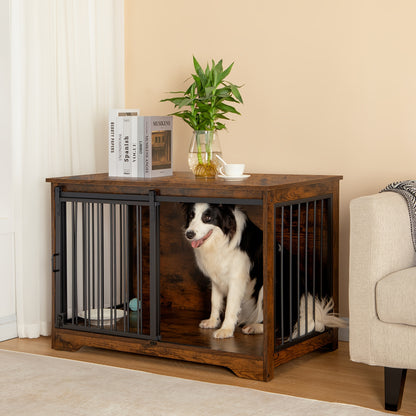 Hondenhok – Hondenbench – Hondenkooi – Hondenhuis – Kennel – Dubbele Deuren – Robuuste Stalen Buizen – 60x100x68 cm – Draagt Tot 100 kg