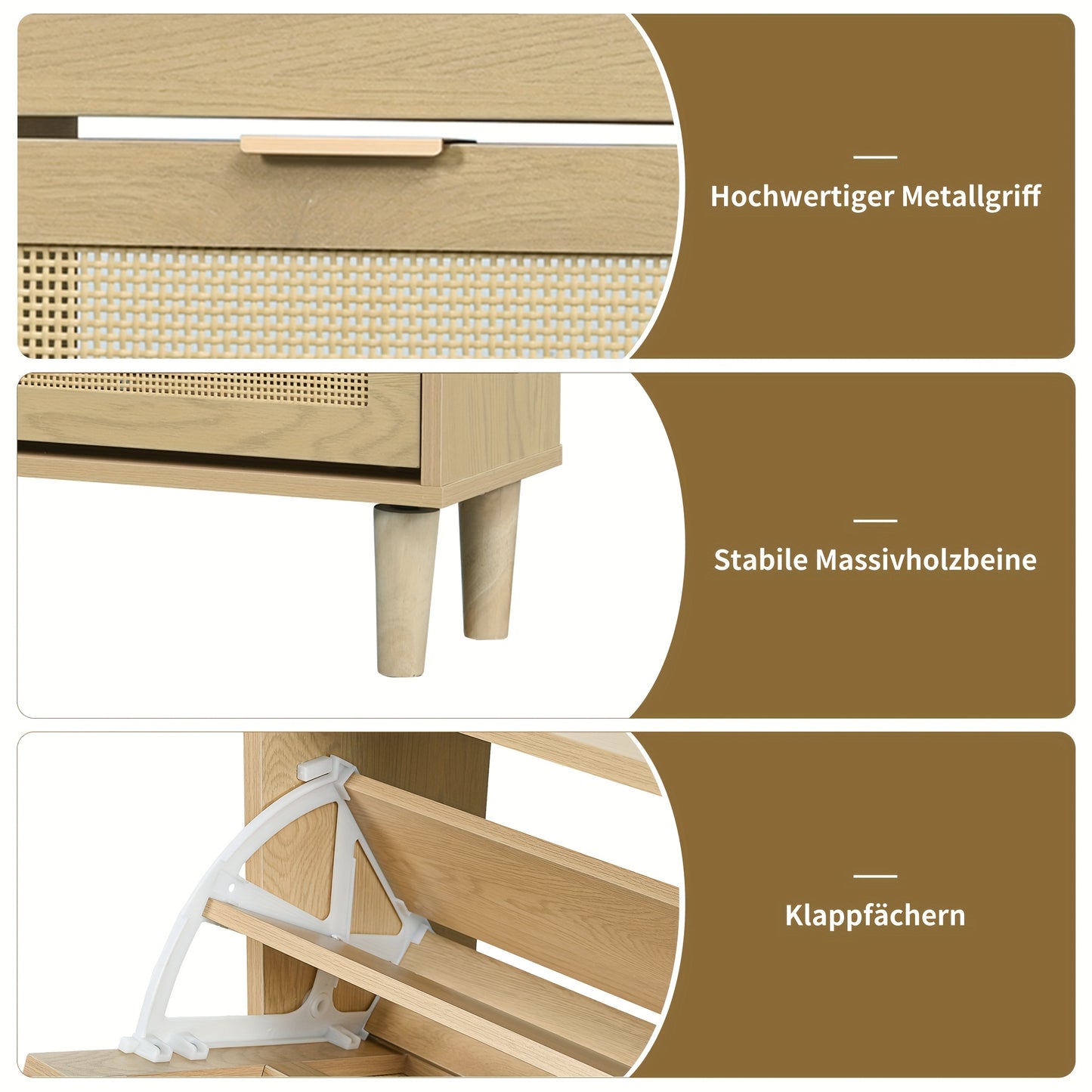 Schoenenkast – Schoenenrek – Schoenenopberger – Schoenenbank – Meubel – 4 Lades – Ruimtebesparend Ontwerp – Hardhouten Constructie – Beige Afwerking – Lichtgewicht & Stevig