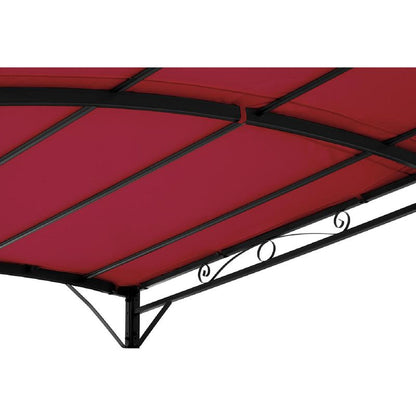 Tuingazebo – Tuinpaviljoen – Overkapping – Tuinprieel – Partytent – Vrijstaand – UV-Bescherming Polyester Dak – Gepoedercoat Stalen Frame 2,6x3x2,5 m Rood