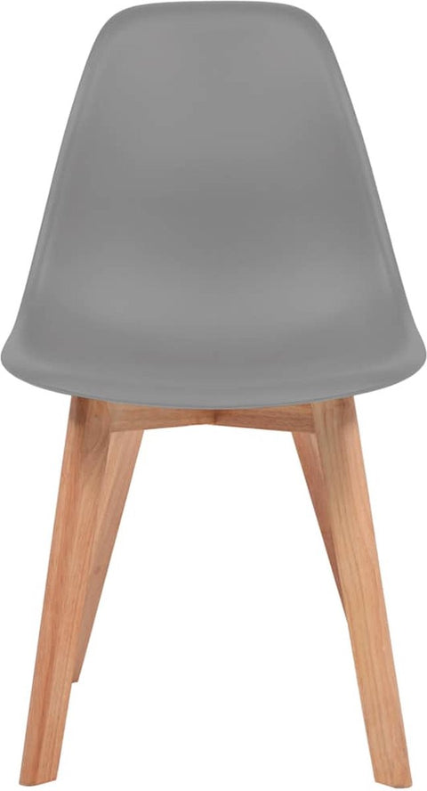 Eetkamerstoelen - Set van 6 - Kunststof - Grijs Eettafel Stoelen - Eetkamerstoelen Set - Grijze Stoelen - Kunststof Stoelen - Comfortabele Stoelen - Grijs