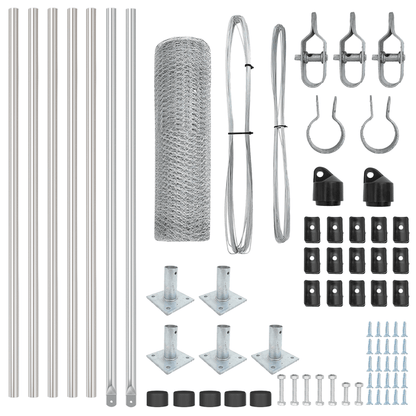 7pcs 32mm Heavy-Duty Metal Garden Trellis Posts, 0.6x10m - Sturdy Base Support for Recinzione Esagonale, Durable Outdoor Plant Protection, Garden Trellis for Climbing Plants, Structural Support, Sleek Appearance, Quality Cons