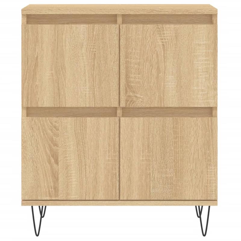 Sideboards – Opbergmeubel – Dressoir – Kast – Ladekast – Bruin Sonoma Eiken – Hardhouten Constructie – Compact Minimalistisch Design