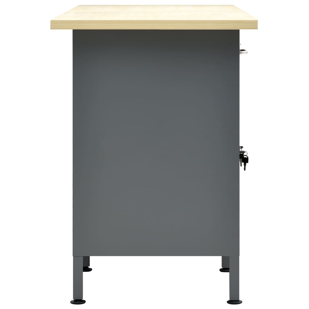 Werkbank – Werktafel – Werkstation – Gereedschapsbank – Werkbank Met Laden – Zwart – Draagvermogen 500 kg – 6 Laden Met Kogellagers