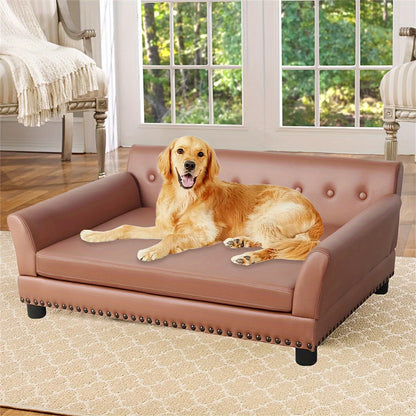 Pet Sofa Bed: Sofa-type Dog Bed, Pet Snuggle Lounge Bed, Couch Chair Pet, with Removable Sponge Cushion, for Kittens, Puppies, Dog Couch Sofa, Pet Couch For Dogs, Raised Pet Sofa, Chew Proof Dog Bed, Paw Hut Bery Grey Dog Cou