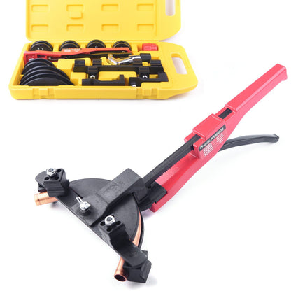 Pijpenbuiger – Buizenbuiger – Leidingenbuiger – Buisvormer – Handpijpenbuiger – 6-22 mm Buigdiameter – Stevig Stalen & Aluminium Ontwerp – Kleurgecodeerde Mallen – Compact & Gebruiksvriendelijk – Rood
